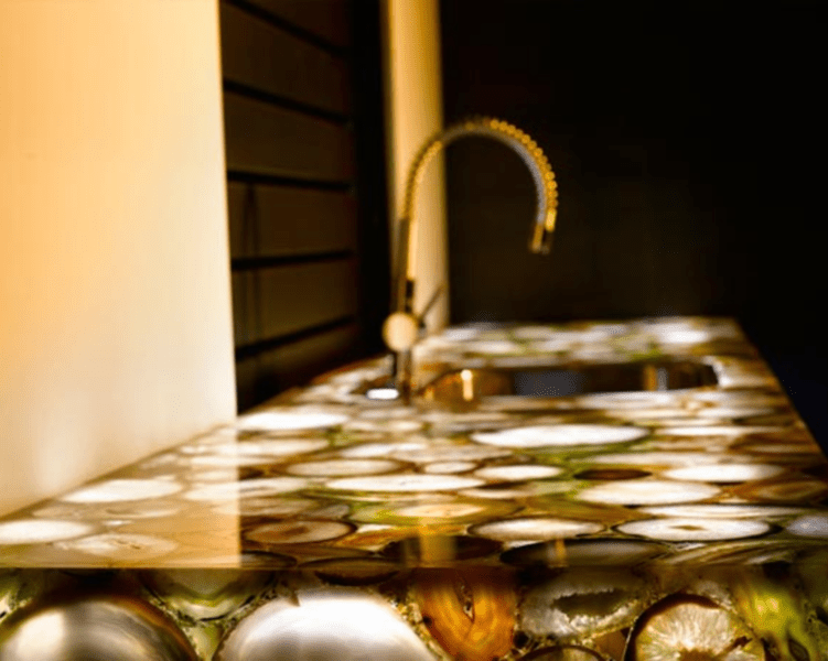 Green Crystallo installation by GA Granite