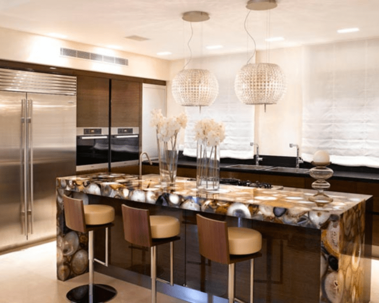 Brown Crystallo installation by GA Granite