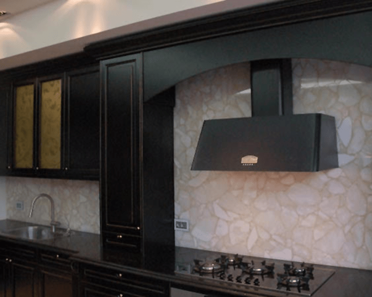 Crystallo — Full Height Backsplash installation by GA Granite