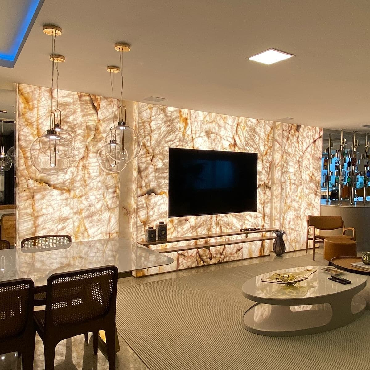 Blue Crystallo installation by GA Granite