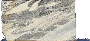 Arabescato Pisco Marble full slab — 3cm on the rack at GA Granite